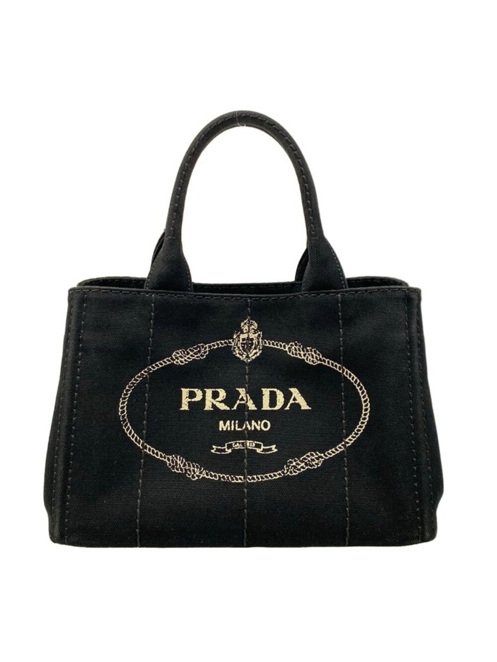 Prada Tote Bag Canapa Black